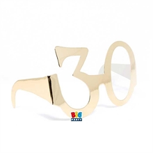 OCCHIALI DI CARTA 30 ORO 6 PZ