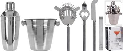 SET BARMAN IN ACCIAIO INOX 6 PZ