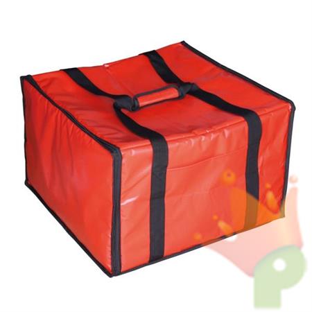 VALIGIA TRASPORTO 6 SCATOLE PIZZA 40x34x25,5 CM ROSSO VINILE