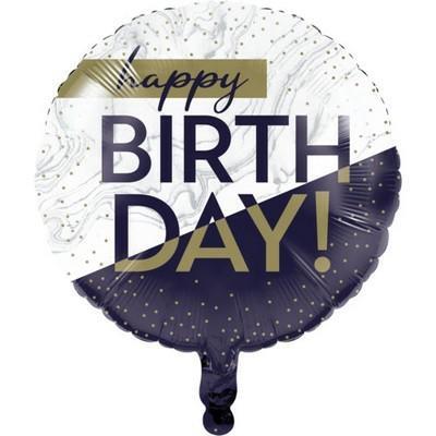 PALLONCINO MYLAR 18INCH HAPPYBIRTHDAY BLU/ORO