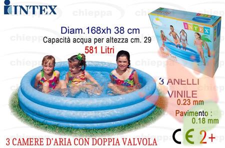 PISCINA ROTONDA 3 ANELLI 168X38 CM