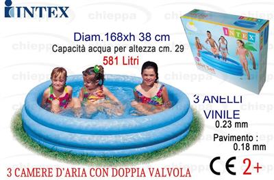 PISCINA ROTONDA 3 ANELLI 168X38 CM