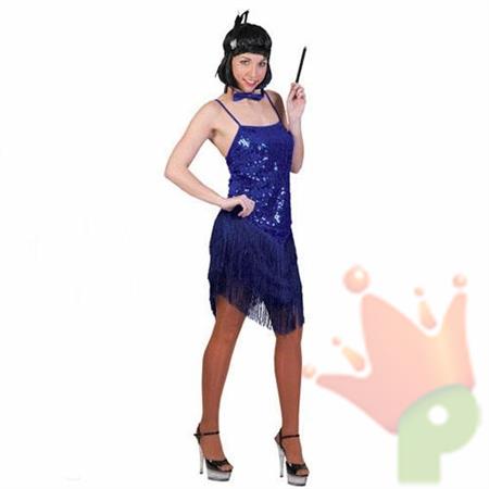 COSTUME CHARLESTON BLU ADULTA TAGLIA 36 38