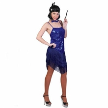 COSTUME CHARLESTON BLU ADULTA TAGLIA 36 38