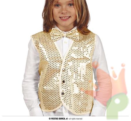 GILLET PAILLETTES ORO PER BAMBINI