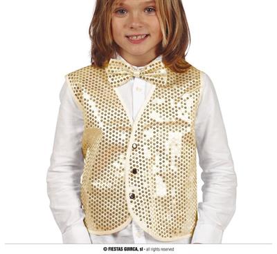 GILLET PAILLETTES ORO PER BAMBINI