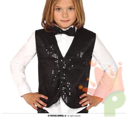 GILLET PAILLETTES NERO PER BAMBINI