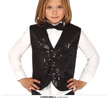 GILLET PAILLETTES NERO PER BAMBINI