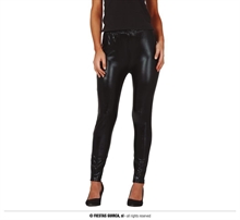 LEGGINS NERO METALLIZZATO