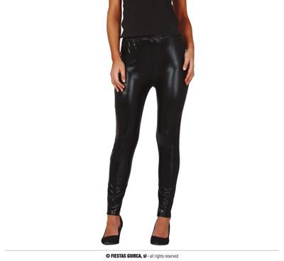 LEGGINS NERO METALLIZZATO