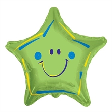 PALLONCINO MYLAR STELLA SMILE VERDE #