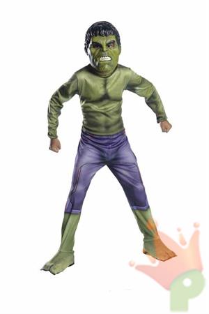 COSTUME HULK CON GUANTI TG. 8-10 ANNI