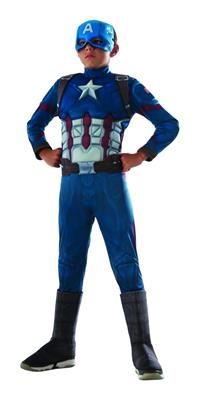 COSTUME CAPITAN AMERICA DELUXE TG 8-10 ANNI D7