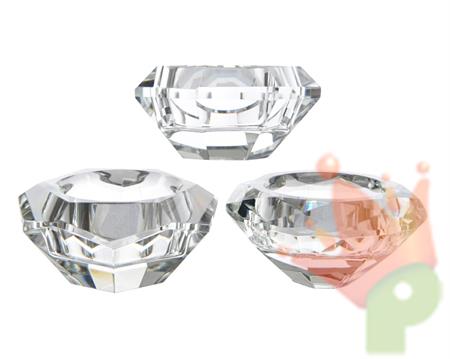 PORTA TEALIGHT FORMA DIAMANTE 7X3,5CM 1 PZ ASSORTITO