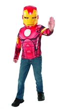 COSTUME SET IRON MAN CON MUSCOLI TG. 4-6 ANNI