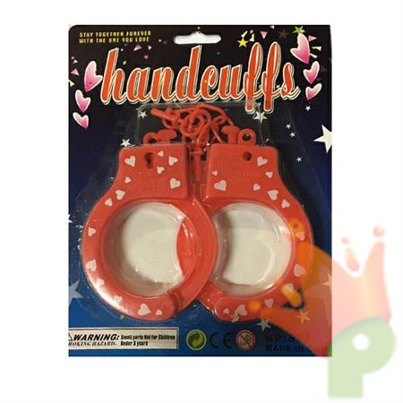 MANETTE CON CUORI ROSSI DI PLASTICA