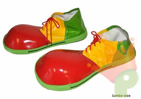 SCARPE CLOWN JUMBO ROSSO-VERDE-GIALLO