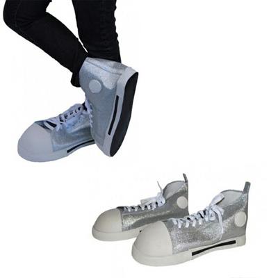 SCARPE SNEAKERS ARGENTO GLITTERATE