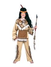 COSTUME INDIANO SIOUX BAMBINO 5-6 ANNI