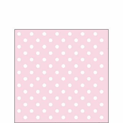 TOVAGLIOLI 25X25 3V PASTEL POIS ROSE 20PZ