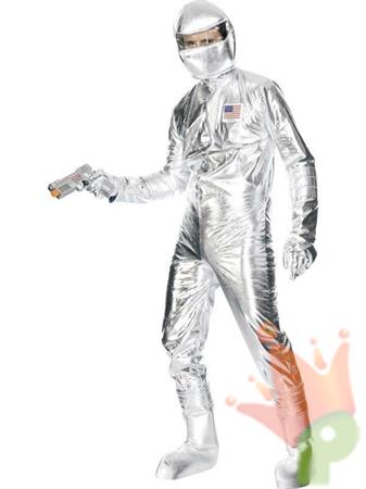 COSTUME ASTRONAUTA SPAZIALE ARGENTO ADULTO TAGLIA L