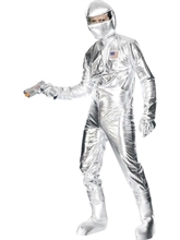 COSTUME ASTRONAUTA SPAZIALE ARGENTO ADULTO TAGLIA L