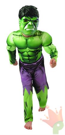 COSTUME HULK DELUXE CON MUSCOLI TG. 7-8 ANNI C9