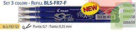 RICARICHE REFIL PILOT FRIXION 0,7 BLU 3 pz