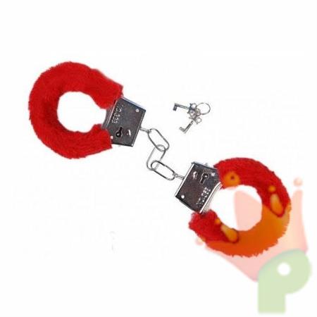 MANETTE IN METALLO CON PIUME ROSSO