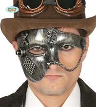 MASCHERA STEAMPUNK ARGENTO