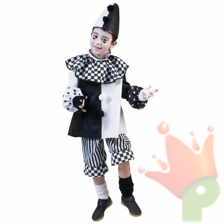 COSTUME PIERROT PEDROLINO TG. 116 ANNI 5-6