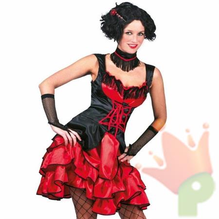 COSTUME CAN CAN ROSELIE ADULTA TAGLIA 44 46