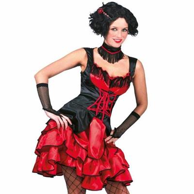 COSTUME CAN CAN ROSELIE ADULTA TAGLIA 44 46