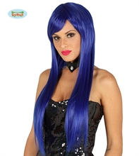 PARRUCCA LUNGA BLU 100% CAPELLI SINTETICI