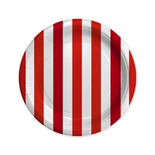 PIATTI 18CM STRIPES ROSSO 8PZ