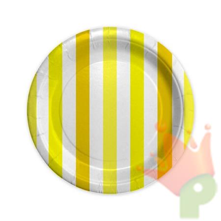 PIATTI 18CM STRIPES GIALLO 8PZ