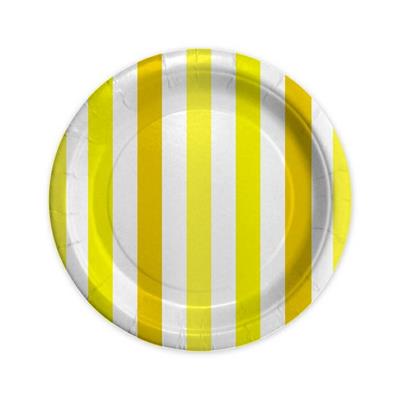 PIATTI 18CM STRIPES GIALLO 8PZ