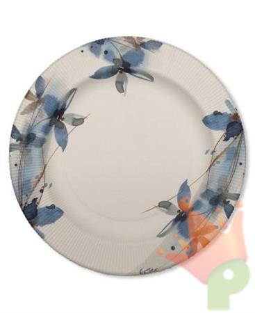 PIATTI GRANDI RIGHE 27CM BLUE FLOWERS 8PZ