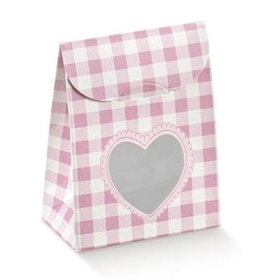 SACCHETTI CON FINESTRA TED BEAR ROSA CUORE 60X35X80 10PZ