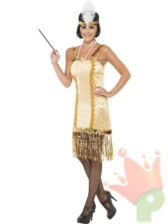 COSTUME CHARLESTON ORO ADULTA TAGLIA M