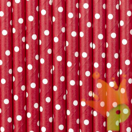 CANNUCCE POIS ROSSO 19,5CM 10PZ