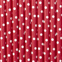 CANNUCCE POIS ROSSO 19,5CM 10PZ