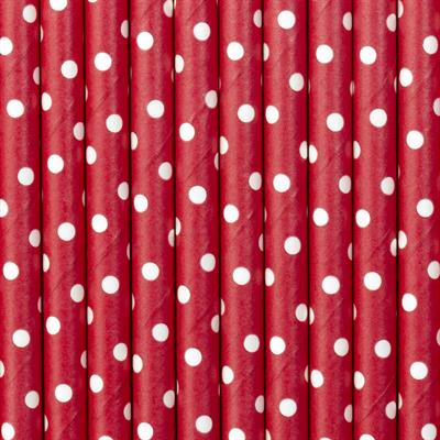 CANNUCCE POIS ROSSO 19,5CM 10PZ