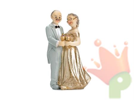 CAKE TOPPER NOZZE ORO 12CM