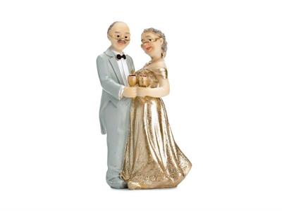 CAKE TOPPER NOZZE ORO 12CM