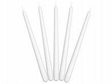 CANDELE CONICHE BIANCO OPACO 29CM 10PZ