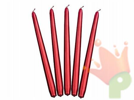 CANDELE ROSSO METAL 29CM 10PZ