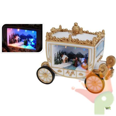 SCENA NATALE CARROZZA 22X18CM  BATT 69