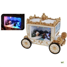 SCENA NATALE CARROZZA 22X18CM  BATT 69