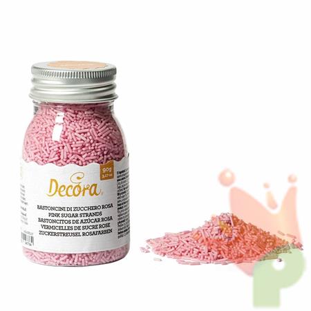 BASTONCINI DI ZUCCHERO ROSA 90GR